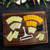 imageZulay Metal 2In1 Lemon Lime Squeezer  Hand Juicer Lemon Squeezer Gets Every Last Drop with Cheese Slicer With Adjustable Thickness