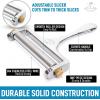 imageZulay Metal 2In1 Lemon Lime Squeezer  Hand Juicer Lemon Squeezer Gets Every Last Drop with Cheese Slicer With Adjustable Thickness