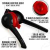 imageZulay Metal 2In1 Lemon Squeezer Manual  Sturdy Max Extraction Hand Juicer Lemon Squeezer Gets Every Last Drop  Easy to Clean Manual Citrus Juicer  EasytoUse Lemon Juicer Squeezer  YellowRedMidnight Black and Red