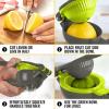 imageZulay Metal 2In1 Lemon Squeezer Manual  Sturdy Max Extraction Hand Juicer Lemon Squeezer Gets Every Last Drop  Easy to Clean Manual Citrus Juicer  EasytoUse Lemon Juicer Squeezer  YellowRedGray and Lime Punch