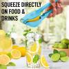 imageZulay Metal 2In1 Lemon Squeezer Manual  Sturdy Max Extraction Hand Juicer Lemon Squeezer Gets Every Last Drop  Easy to Clean Manual Citrus Juicer  EasytoUse Lemon Juicer Squeezer  YellowRedCool Blue and Yellow