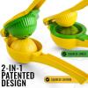 imageZulay Metal 2In1 Lemon Squeezer Manual  Sturdy Max Extraction Hand Juicer Lemon Squeezer Gets Every Last Drop  Easy to Clean Manual Citrus Juicer  EasytoUse Lemon Juicer Squeezer  YellowRedClassic Yellow and Green