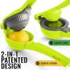 imageZulay Metal 2In1 Lemon Squeezer Manual  Sturdy Max Extraction Hand Juicer Lemon Squeezer Gets Every Last Drop  Easy to Clean Manual Citrus Juicer  EasytoUse Lemon Juicer Squeezer  YellowRedVibrant Green  Gray