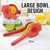 imageZulay Metal 2In1 Lemon Squeezer Manual  Sturdy Max Extraction Hand Juicer Lemon Squeezer Gets Every Last Drop  Easy to Clean Manual Citrus Juicer  EasytoUse Lemon Juicer Squeezer  YellowRedRed and Yellow
