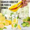imageZulay Metal 2In1 Lemon Squeezer Manual  Sturdy Max Extraction Hand Juicer Lemon Squeezer Gets Every Last Drop  Easy to Clean Manual Citrus Juicer  EasytoUse Lemon Juicer Squeezer  YellowRedYellow and Red