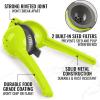 imageZulay Metal 2In1 Lemon Squeezer Manual  Sturdy Max Extraction Hand Juicer Lemon Squeezer Gets Every Last Drop  Easy to Clean Manual Citrus Juicer  EasytoUse Lemon Juicer Squeezer  YellowRedVibrant Green  Gray