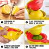 imageZulay Metal 2In1 Lemon Squeezer Manual  Sturdy Max Extraction Hand Juicer Lemon Squeezer Gets Every Last Drop  Easy to Clean Manual Citrus Juicer  EasytoUse Lemon Juicer Squeezer  YellowRedYellow and Red