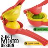 imageZulay Metal 2In1 Lemon Squeezer Manual  Sturdy Max Extraction Hand Juicer Lemon Squeezer Gets Every Last Drop  Easy to Clean Manual Citrus Juicer  EasytoUse Lemon Juicer Squeezer  YellowRedRed and Yellow