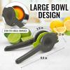 imageZulay Metal 2In1 Lemon Squeezer Manual  Sturdy Max Extraction Hand Juicer Lemon Squeezer Gets Every Last Drop  Easy to Clean Manual Citrus Juicer  EasytoUse Lemon Juicer Squeezer  YellowRedGray and Lime Punch