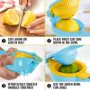 imageZulay Metal 2In1 Lemon Squeezer Manual  Sturdy Max Extraction Hand Juicer Lemon Squeezer Gets Every Last Drop  Easy to Clean Manual Citrus Juicer  EasytoUse Lemon Juicer Squeezer  YellowRedCool Blue and Yellow