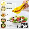 imageZulay Metal 2In1 Lemon Squeezer Manual  Sturdy Max Extraction Hand Juicer Lemon Squeezer Gets Every Last Drop  Easy to Clean Manual Citrus Juicer  EasytoUse Lemon Juicer Squeezer  YellowRedYellow and Red