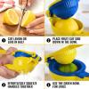 imageZulay Metal 2In1 Lemon Squeezer Manual  Sturdy Max Extraction Hand Juicer Lemon Squeezer Gets Every Last Drop  Easy to Clean Manual Citrus Juicer  EasytoUse Lemon Juicer Squeezer  YellowRedVibrant Gold and Princess Blue