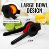 imageZulay Metal 2In1 Lemon Squeezer Manual  Sturdy Max Extraction Hand Juicer Lemon Squeezer Gets Every Last Drop  Easy to Clean Manual Citrus Juicer  EasytoUse Lemon Juicer Squeezer  YellowRedMidnight Black and Red