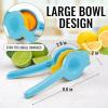 imageZulay Metal 2In1 Lemon Squeezer Manual  Sturdy Max Extraction Hand Juicer Lemon Squeezer Gets Every Last Drop  Easy to Clean Manual Citrus Juicer  EasytoUse Lemon Juicer Squeezer  YellowRedCool Blue and Yellow