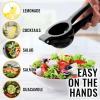 imageZulay Premium Quality Metal Lemon Squeezer Citrus Juicer Manual Press for Extracting the Most Juice Possible  PurpleBlack