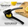imageZulay Premium Quality Metal Lemon Squeezer Citrus Juicer Manual Press for Extracting the Most Juice Possible  PurpleBlack