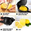 imageZulay Premium Quality Metal Lemon Squeezer Citrus Juicer Manual Press for Extracting the Most Juice Possible  PurpleBlack
