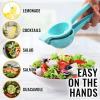 imageZulay Premium Quality Metal Lemon Squeezer Citrus Juicer Manual Press for Extracting the Most Juice Possible  PurpleLight Blue