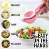 imageZulay Premium Quality Metal Lemon Squeezer Citrus Juicer Manual Press for Extracting the Most Juice Possible  PurplePink