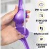 imageZulay Premium Quality Metal Lemon Squeezer Citrus Juicer Manual Press for Extracting the Most Juice Possible  PurplePurple
