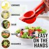 imageZulay Premium Quality Metal Lemon Squeezer Citrus Juicer Manual Press for Extracting the Most Juice Possible  PurpleRed