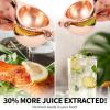 imageZulay Premium Quality Metal Lemon Squeezer Citrus Juicer Manual Press for Extracting the Most Juice Possible  PurpleRose Gold