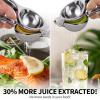imageZulay Premium Quality Metal Lemon Squeezer Citrus Juicer Manual Press for Extracting the Most Juice Possible  PurpleShiny Silver