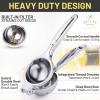 imageZulay Premium Quality Metal Lemon Squeezer Citrus Juicer Manual Press for Extracting the Most Juice Possible  PurpleShiny Silver