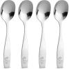 imageZulay Kitchen 8 Pieces Toddler Utensils  Kids Stainless Silverware Set  Children ampamp Toddler Safe Forks ampamp Spoons  Smooth Edge Mirror Polished ampamp Dishwasher Safe Kids Utensils 4 Forks ampamp 4 SpoonsSpoons
