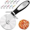 imageZulay Kitchen Large Pizza Cutter Wheel  Premium Stainless Steel Pizza Slicer  Easy To Clean ampamp Cut Pizza Wheel  Super Sharp NonSlip Handle ampamp Dishwasher Friendly  RedBlack