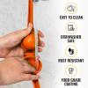 imageHydration Nation Orange Squeezer  Single Bowl Metal Citrus Juicer Extracts Oranges In Seconds  Easy To Squeeze Manual Press JuicerOrange