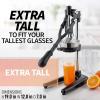 imageZulay Extra Tall Citrus Press Manual Juicer  Manual Orange Juice Squeezer Fits Tumblers Tall Glasses and Cups  Fruit Press ampamp Juice Press Juice Presser Machine ampamp Citrus Juicer Manual