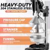 imageZulay Extra Tall Citrus Press Manual Juicer  Manual Orange Juice Squeezer Fits Tumblers Tall Glasses and Cups  Fruit Press ampamp Juice Press Juice Presser Machine ampamp Citrus Juicer Manual