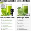 imageZulay Fruit Press Machine  Masticating Juicer Machine with High Yield Quiet Motor ampamp Reverse Function  Cold Press ampamp Carrot Juicer with Wide Chute  Slow Juicer Machines for Fruits ampamp VegetablesDark Black