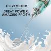 imageZulay Kitchen Powerful Double Whisk Milk Frother Handheld  Foam Maker With Stand  Whisk Drink Mixer for Coffee Mini Foamer for Latte Matcha Frappe Hot Chocolate ampamp Cappuccino Blizzard WhiteCotton Candy