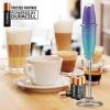 imageZulay Kitchen Powerful Double Whisk Milk Frother Handheld  Foam Maker With Stand  Whisk Drink Mixer for Coffee Mini Foamer for Latte Matcha Frappe Hot Chocolate ampamp Cappuccino Blizzard WhiteAurora Lights