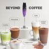imageZulay Kitchen Powerful Double Whisk Milk Frother Handheld  Foam Maker With Stand  Whisk Drink Mixer for Coffee Mini Foamer for Latte Matcha Frappe Hot Chocolate ampamp Cappuccino Blizzard WhiteGalaxy