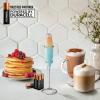 imageZulay Kitchen Powerful Double Whisk Milk Frother Handheld  Foam Maker With Stand  Whisk Drink Mixer for Coffee Mini Foamer for Latte Matcha Frappe Hot Chocolate ampamp Cappuccino Blizzard WhiteSunrise
