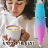 imageZulay Kitchen Powerful Double Whisk Milk Frother Handheld  Foam Maker With Stand  Whisk Drink Mixer for Coffee Mini Foamer for Latte Matcha Frappe Hot Chocolate ampamp Cappuccino Blizzard WhiteBubblegum