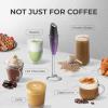 imageZulay Kitchen Powerful Double Whisk Milk Frother Handheld  Foam Maker With Stand  Whisk Drink Mixer for Coffee Mini Foamer for Latte Matcha Frappe Hot Chocolate ampamp Cappuccino Blizzard WhiteGalaxy