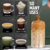 imageZulay Kitchen Powerful Double Whisk Milk Frother Handheld  Foam Maker With Stand  Whisk Drink Mixer for Coffee Mini Foamer for Latte Matcha Frappe Hot Chocolate ampamp Cappuccino Blizzard WhiteMarine