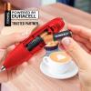 imageZulay Kitchen Powerful Double Whisk Milk Frother Handheld  Foam Maker With Stand  Whisk Drink Mixer for Coffee Mini Foamer for Latte Matcha Frappe Hot Chocolate ampamp Cappuccino Blizzard WhiteCardinal Red