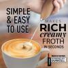 imageZulay Kitchen Powerful Double Whisk Milk Frother Handheld  Foam Maker With Stand  Whisk Drink Mixer for Coffee Mini Foamer for Latte Matcha Frappe Hot Chocolate ampamp Cappuccino Blizzard WhiteMaple