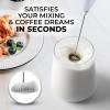 imageZulay Kitchen Powerful Double Whisk Milk Frother Handheld  Foam Maker With Stand  Whisk Drink Mixer for Coffee Mini Foamer for Latte Matcha Frappe Hot Chocolate ampamp Cappuccino Blizzard WhiteCloud