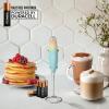 imageZulay Kitchen Powerful Double Whisk Milk Frother Handheld  Foam Maker With Stand  Whisk Drink Mixer for Coffee Mini Foamer for Latte Matcha Frappe Hot Chocolate ampamp Cappuccino Blizzard WhiteCupcake