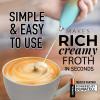 imageZulay Kitchen Powerful Double Whisk Milk Frother Handheld  Foam Maker With Stand  Whisk Drink Mixer for Coffee Mini Foamer for Latte Matcha Frappe Hot Chocolate ampamp Cappuccino Blizzard WhiteCupcake
