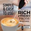 imageZulay Kitchen Powerful Double Whisk Milk Frother Handheld  Foam Maker With Stand  Whisk Drink Mixer for Coffee Mini Foamer for Latte Matcha Frappe Hot Chocolate ampamp Cappuccino Blizzard WhiteBlack  Copper