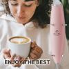 imageZulay Kitchen Powerful Double Whisk Milk Frother Handheld  Foam Maker With Stand  Whisk Drink Mixer for Coffee Mini Foamer for Latte Matcha Frappe Hot Chocolate ampamp Cappuccino Blizzard WhiteCotton Candy