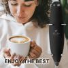 imageZulay Kitchen Powerful Double Whisk Milk Frother Handheld  Foam Maker With Stand  Whisk Drink Mixer for Coffee Mini Foamer for Latte Matcha Frappe Hot Chocolate ampamp Cappuccino Blizzard WhiteBlack Exec Series