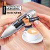 imageZulay Kitchen Powerful Double Whisk Milk Frother Handheld  Foam Maker With Stand  Whisk Drink Mixer for Coffee Mini Foamer for Latte Matcha Frappe Hot Chocolate ampamp Cappuccino Blizzard WhiteBright Silver